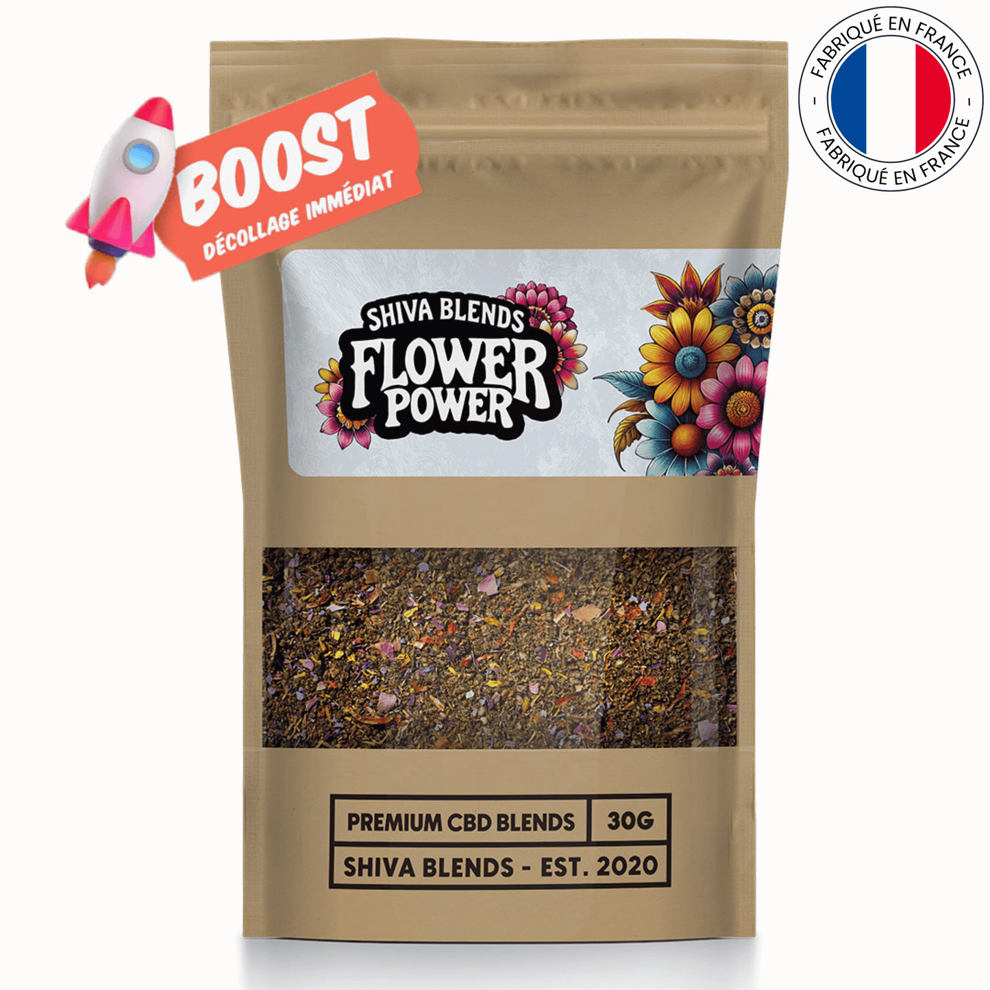 Substitut de Tabac "Flower Power" Shiva Blend (Amour de Chanvre)