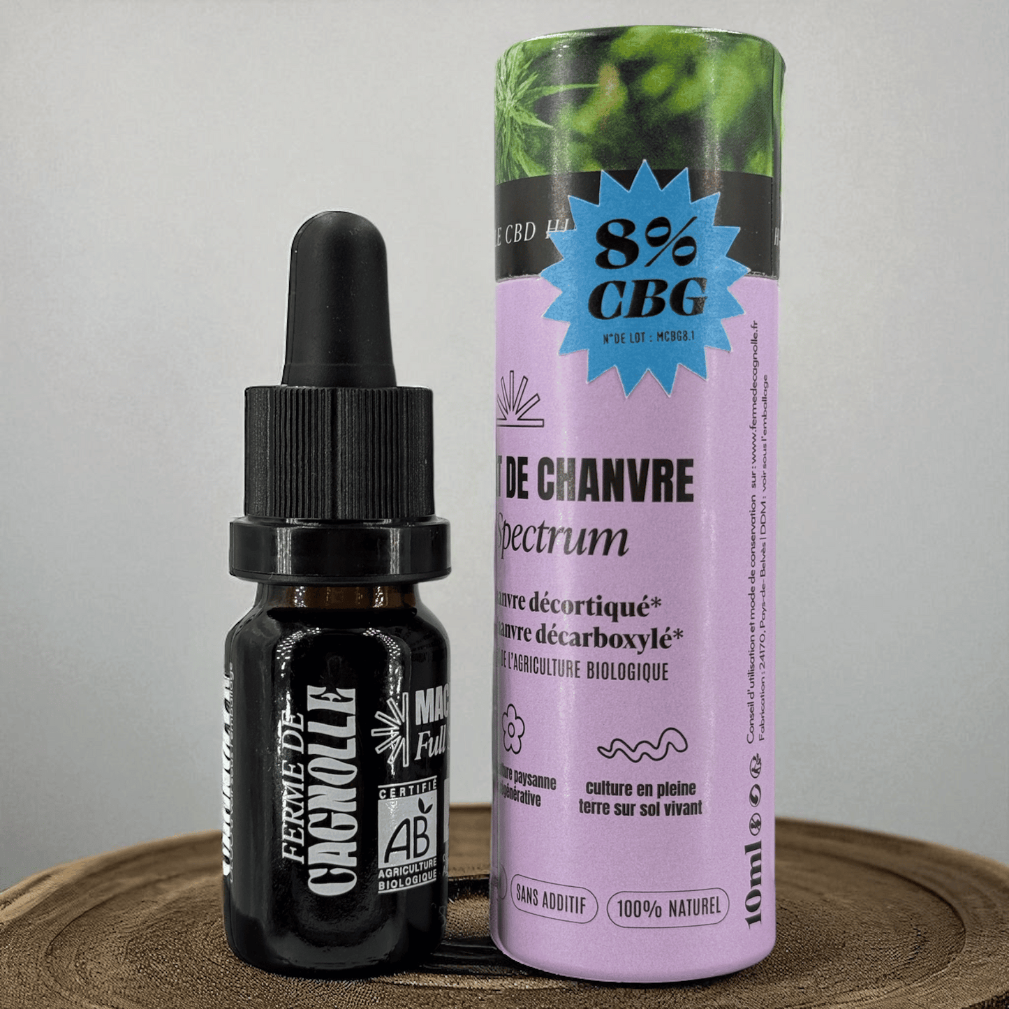 HUILE DE CBG BIO 8% (MACÉRÂT HUILEUX) - SPECTRE COMPLET