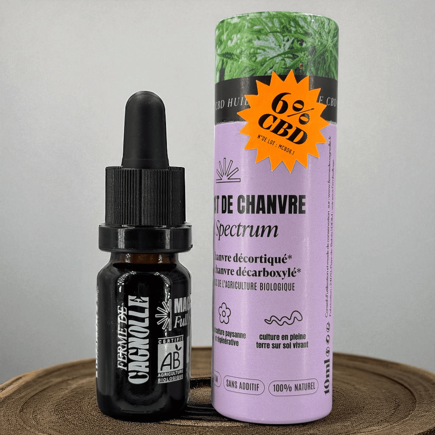 HUILE DE CBD BIO 6% (MACÉRÂT HUILEUX) - SPECTRE COMPLET