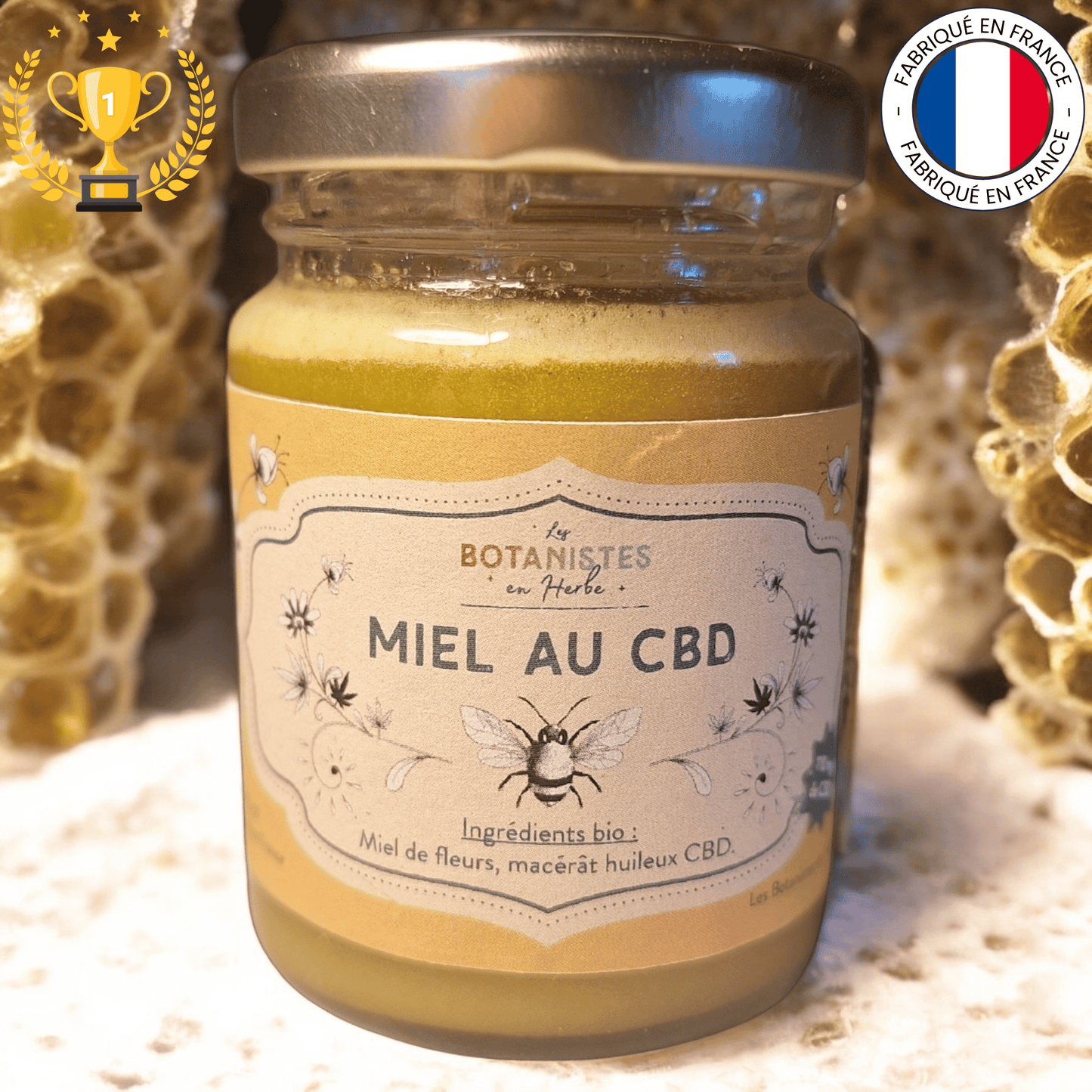 MIEL DE FLEURS D'ÉTÉ AU CBD BIO