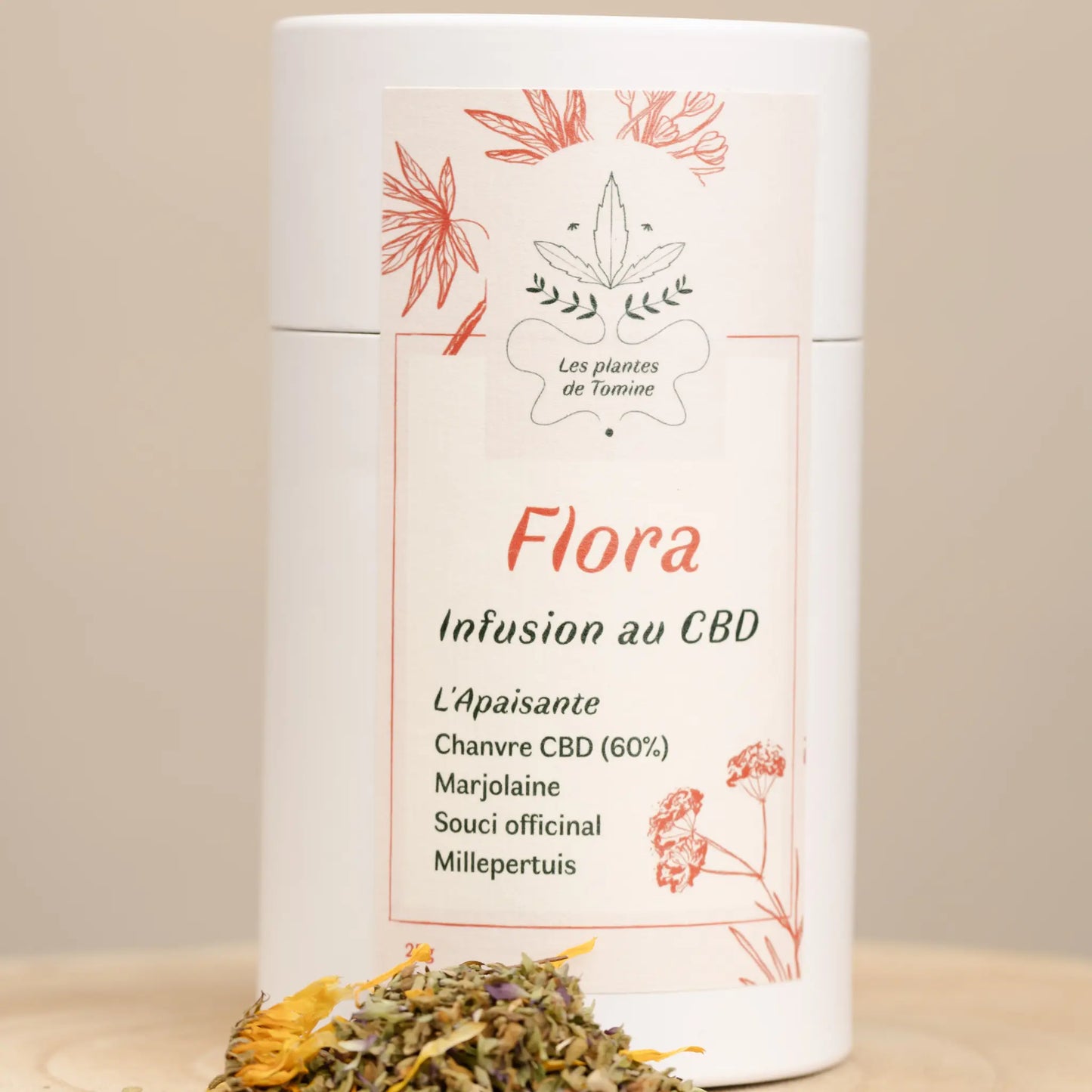FLORA - INFUSION 100% FRANÇAISE AU CBD BIO les plantes de tomine
