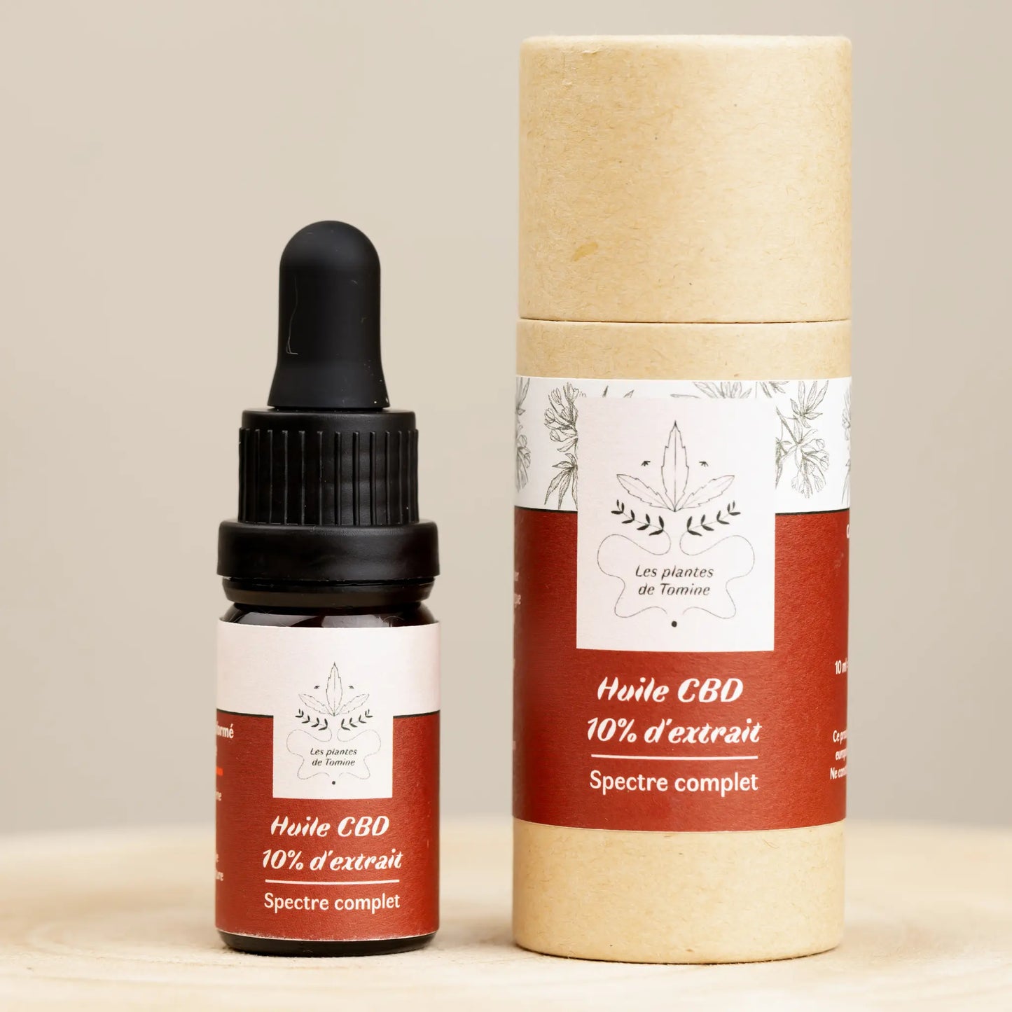HUILE DE CBD FRANÇAISE ET BIO - SPECTRE COMPLET 10% les plantes de tomine