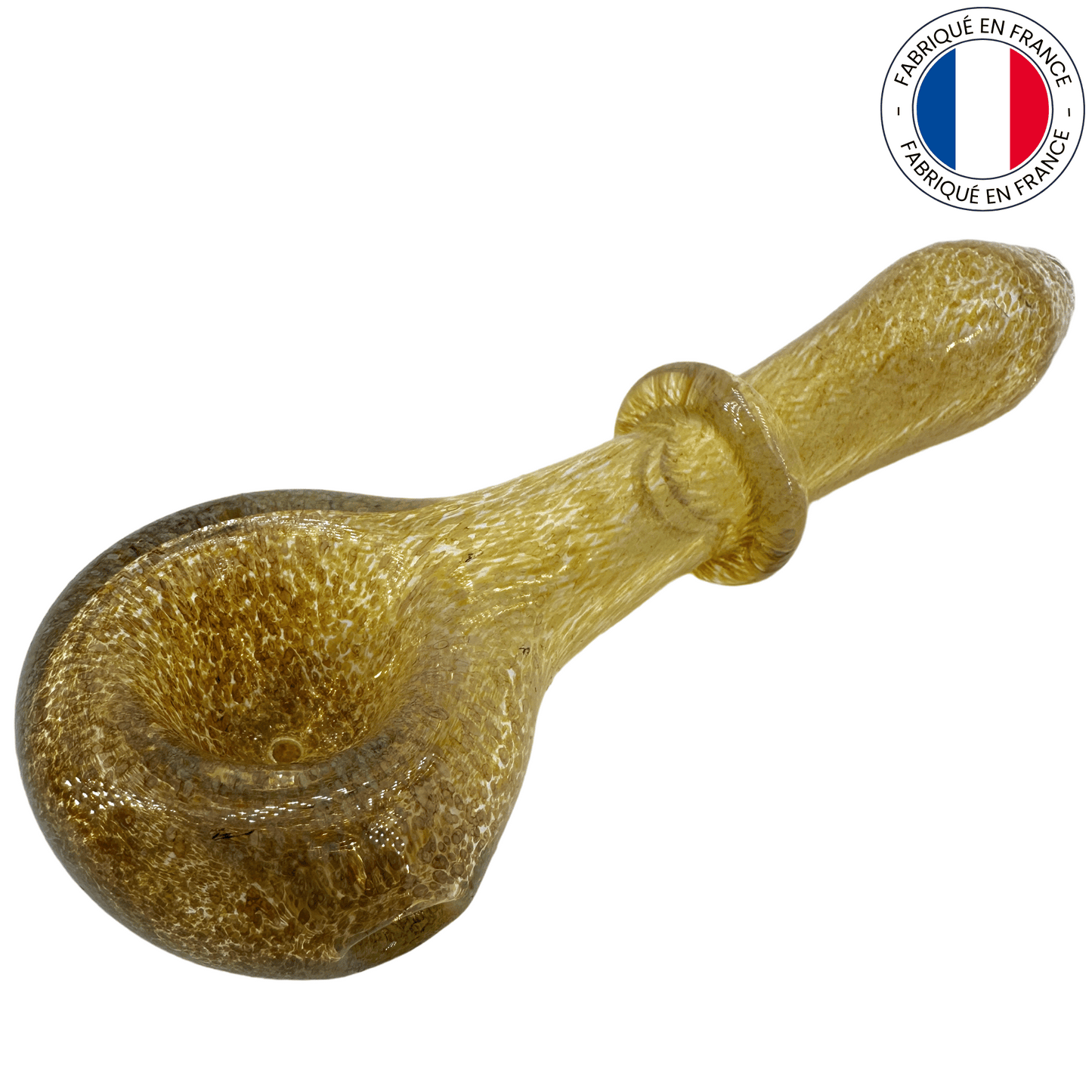 Spoon Pipe en verre soufflé - Ambre