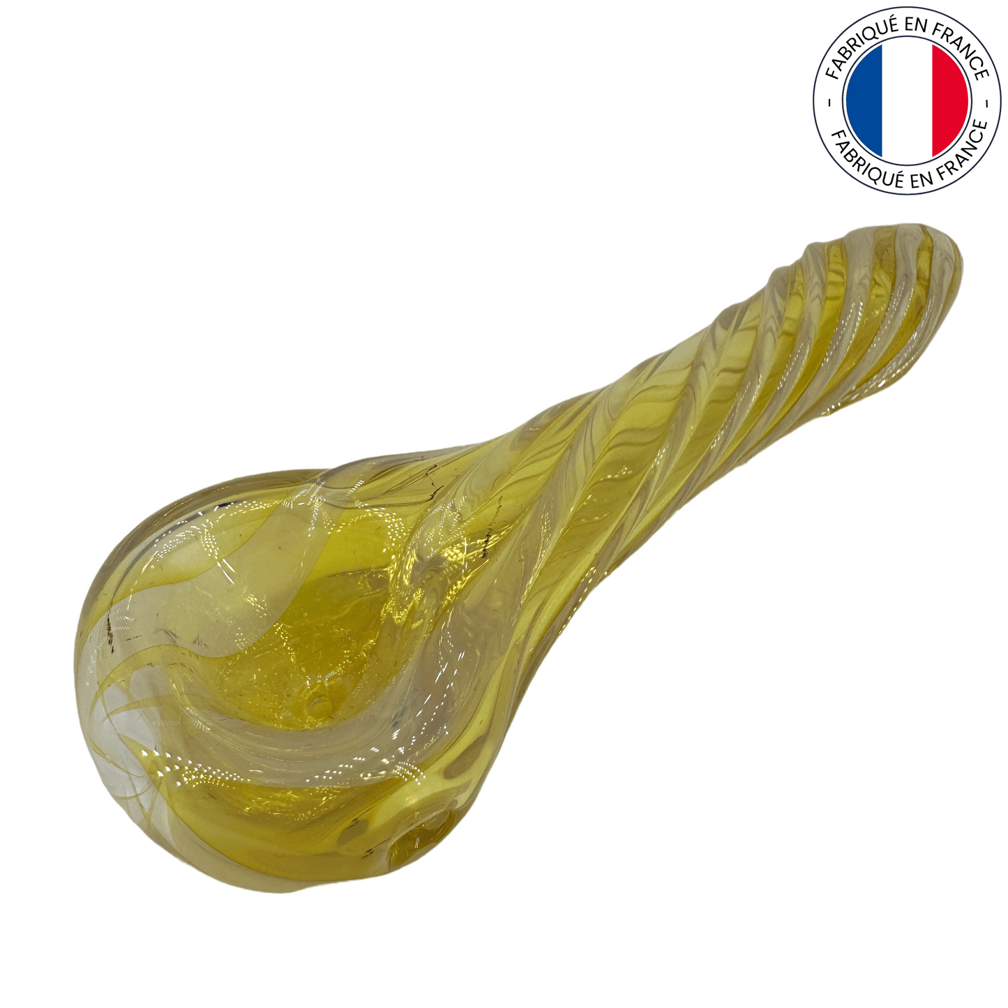 Spoon Pipe en verre soufflé - Jaune