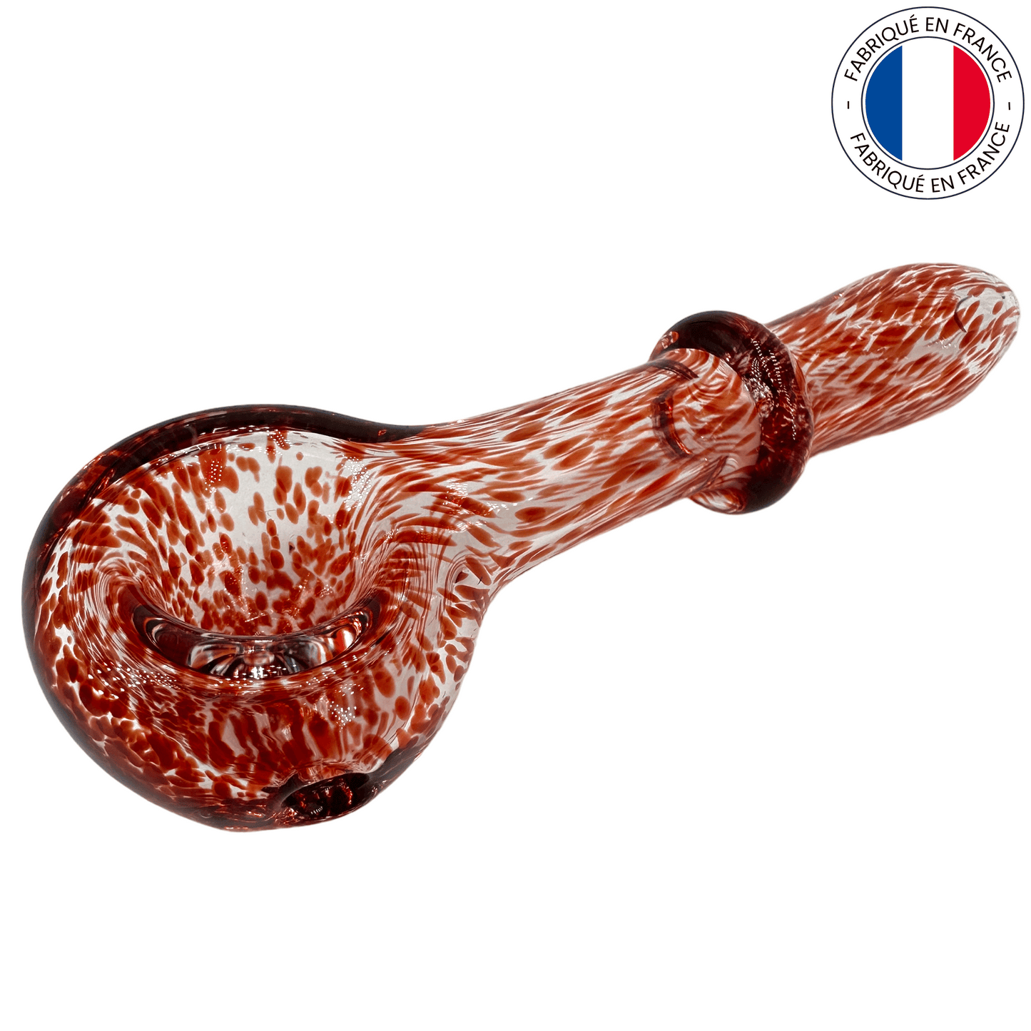 Spoon Pipe en verre soufflé - Rouge
