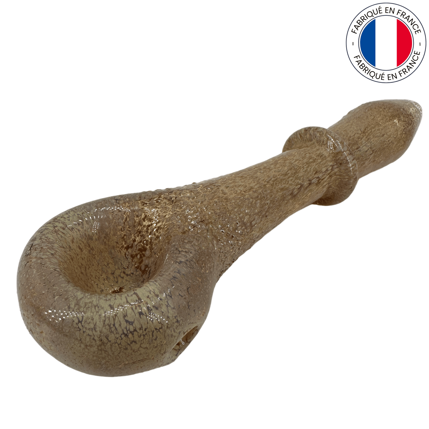Spoon Pipe en verre soufflé - Sable