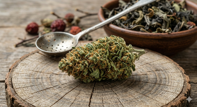 Illustration de la préparation de la fleur de CBD Strawberry