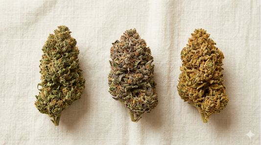 Illustration des différentes forme de fleurs de Chanvre, Cannabis et CBD