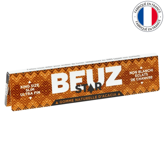 FEUILLES À ROULER SLIM EN CHANVRE - BEUZ® STAR (Amour de Chanvre)