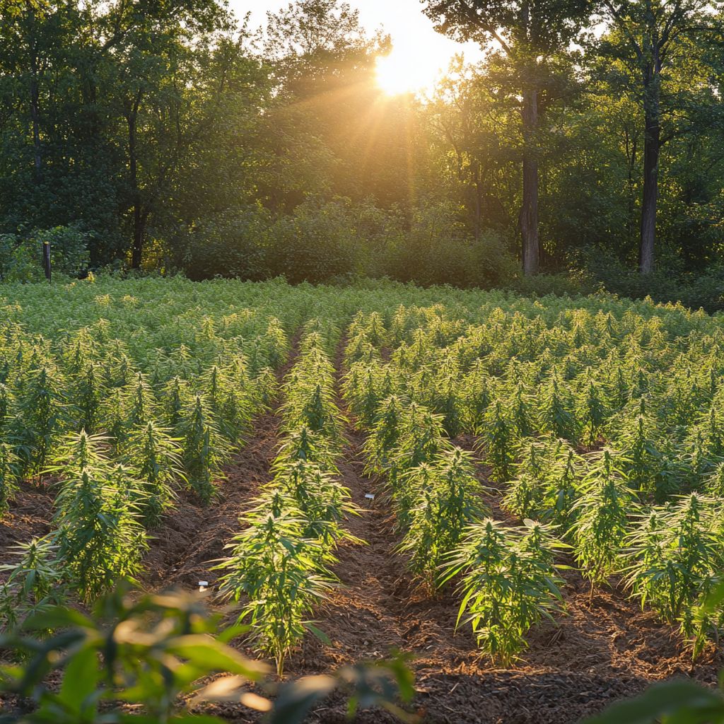 Culture Outdoor de plants de CBD