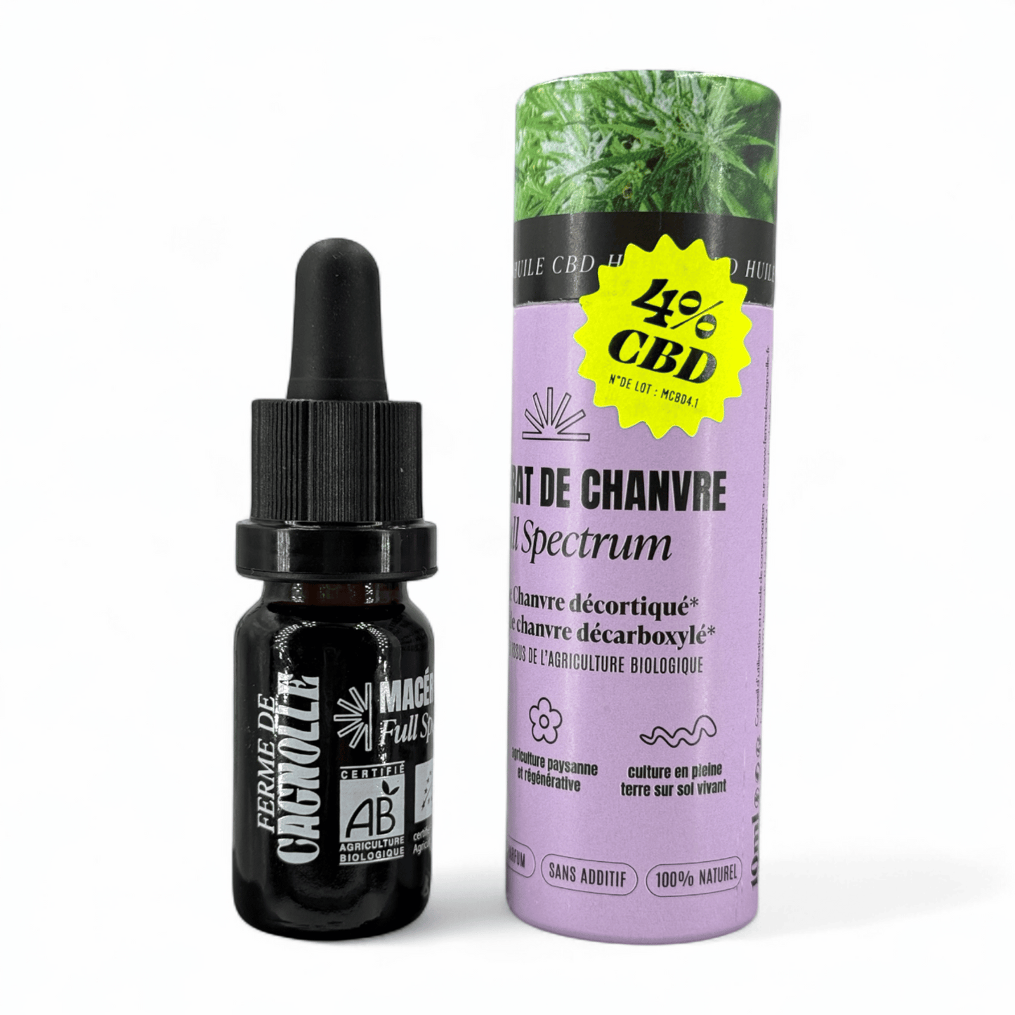 ACEITE DE CBD ORGÁNICO 4% (MACERADO ACEITOSO) - ESPECTRO COMPLETO