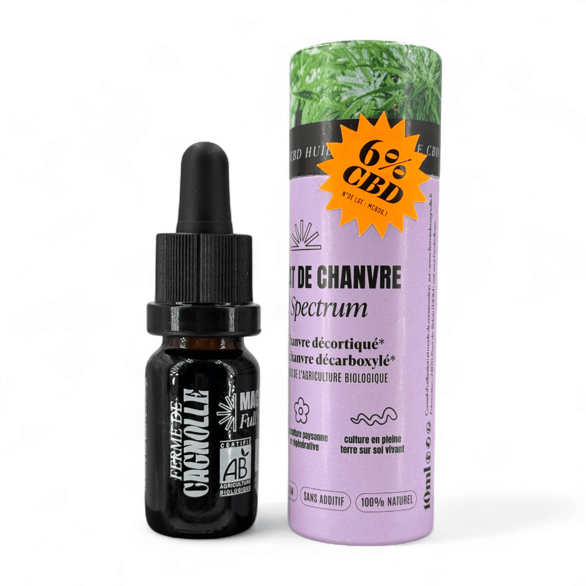 Huile de CBD bio 6% (Macrt huileux) Amour de Chanvre Huile de CBD bio 6% (Macrt huileux) Amour de Chanvre
