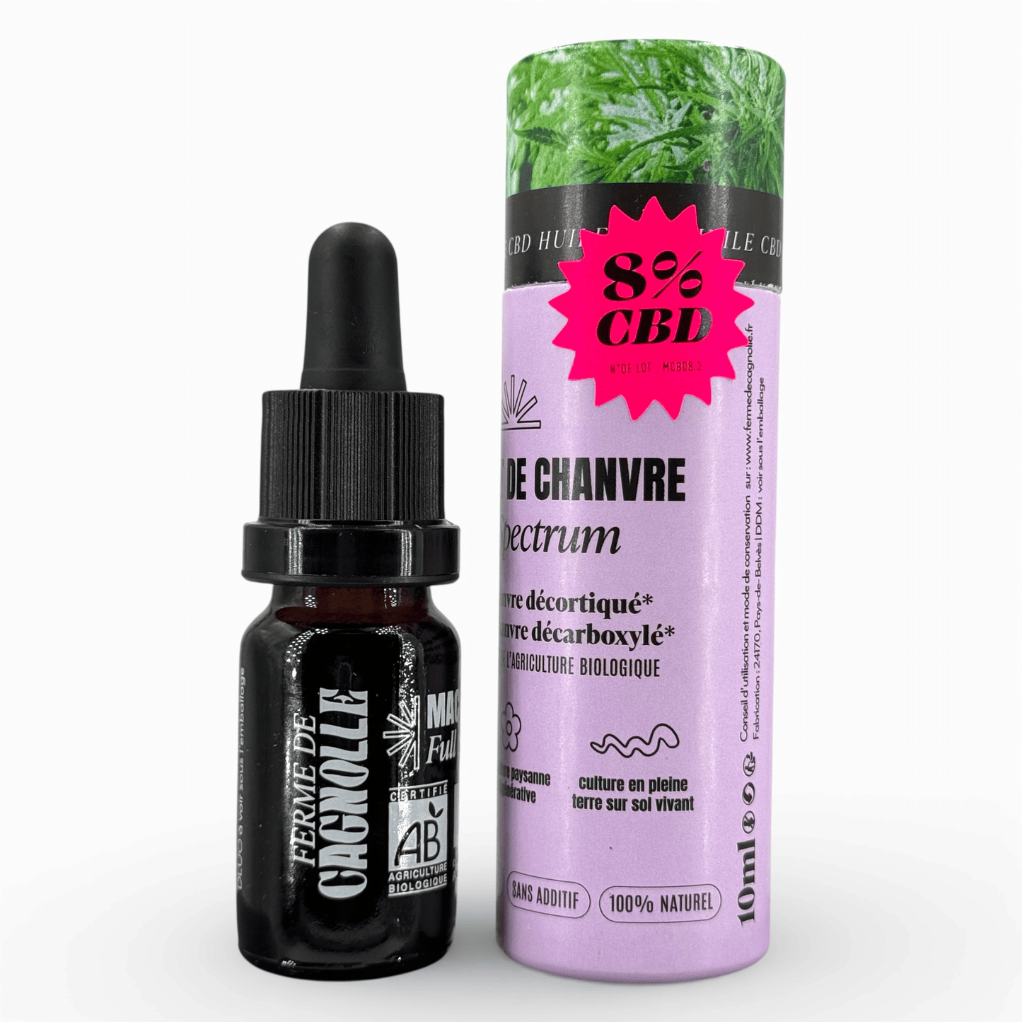 ACEITE DE CBD ECOLÓGICO 8% (MACERADO OLEOSO) - ESPECTRO COMPLETO