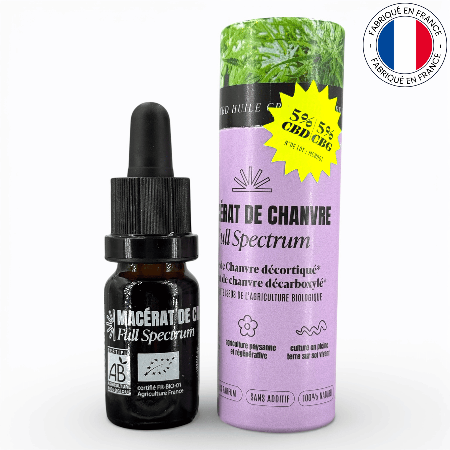 Macérat huileux de CBD & CBG - (Amour de Chanvre)