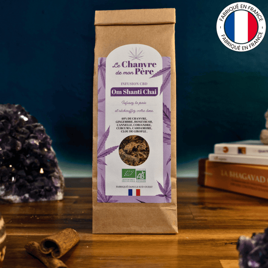 Om Shanti Chai : Infusion au CBD bio (Amour de Chanvre)