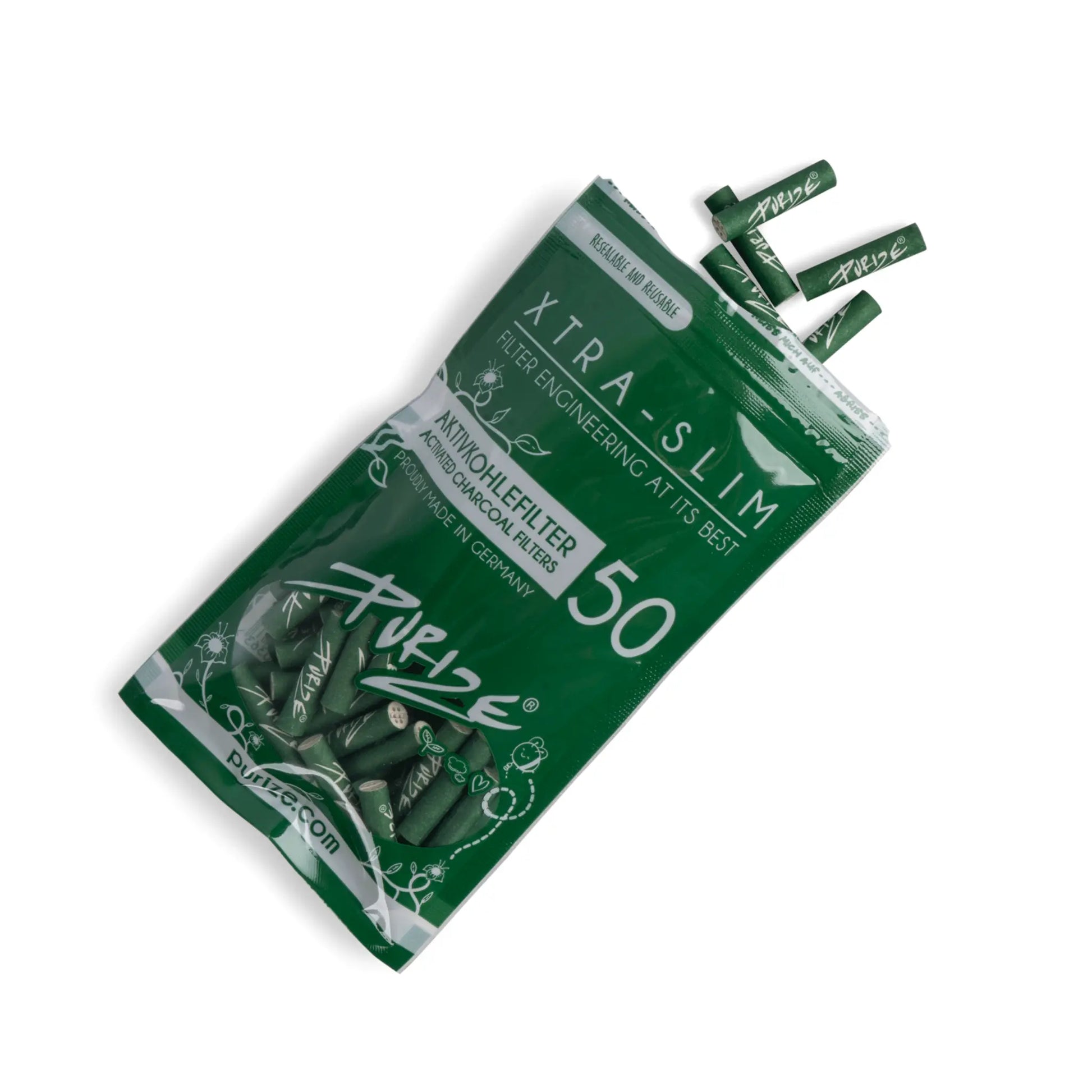 FILTRE JOINT CBD PURIZE® AU CHARBON ACTIF ET EXTRA SLIM - X50 Purize