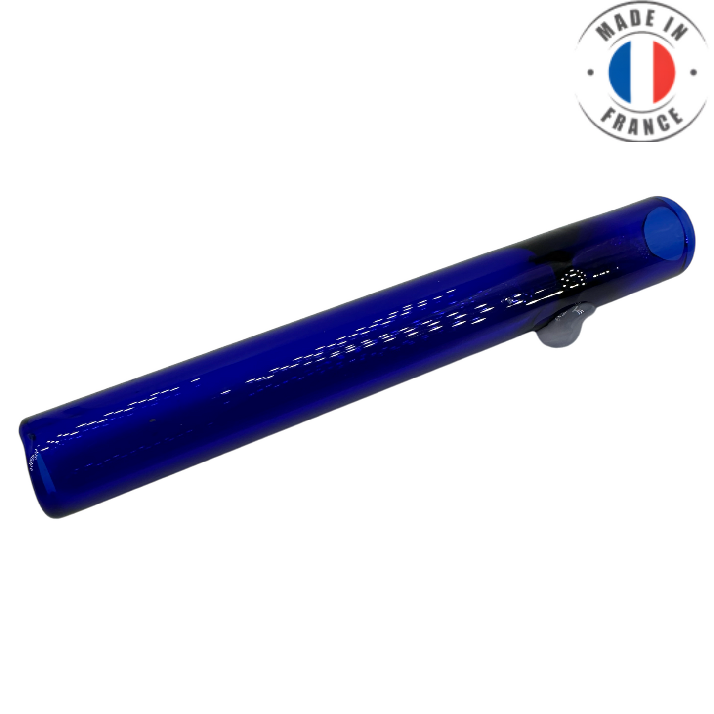 Chillum artisanal en verre soufflé - Bleu