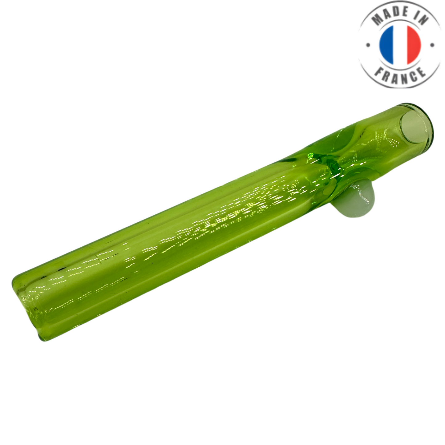 Chillum artisanal en verre soufflé - vert claire