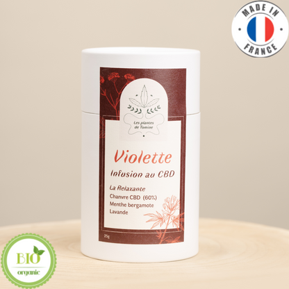 VIOLETTE - INFUSION 100% FRANÇAISE AU CBD BIO